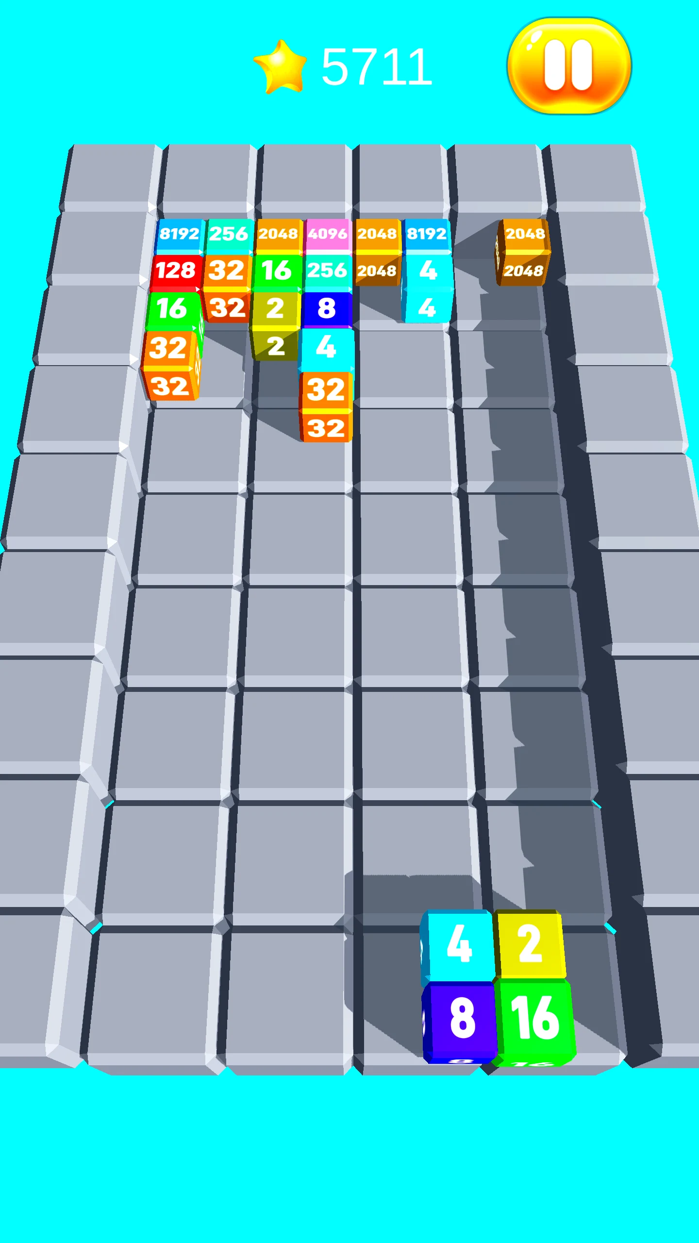 Chain Cube Merge 2048 screenshot